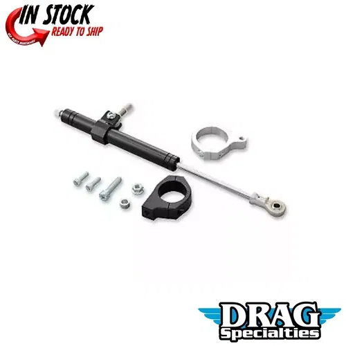 Drag Specialties 0414-0528 Black Steering Damper Kit for 06-17 Dyna