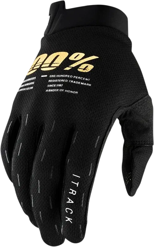 100% iTrack Gloves - Black - Medium 10008-00006