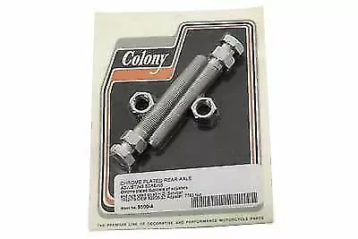 Rear Axle Adjuster Screw Chrome for Harley Davidson by V-Twin