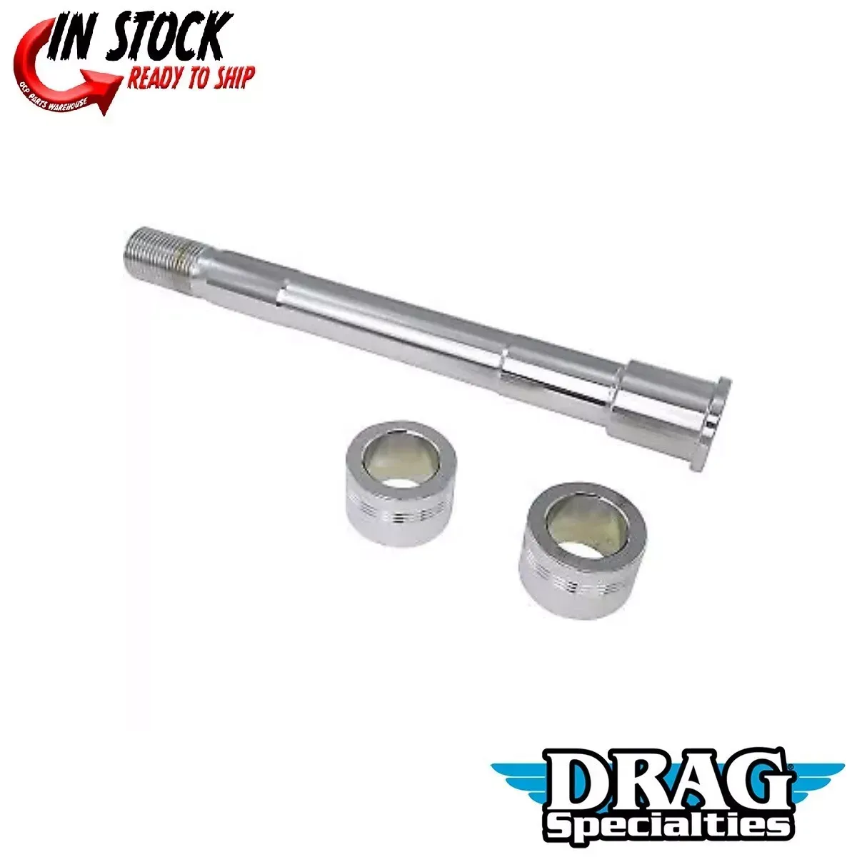 Drag Specialties Chrome Front Axle Kit 18-22 Street Bob & 18-20 Low Rider
