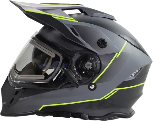 Z1R Range Snow Helmet - Bladestorm - Electric - Dual Pane - Gray/Black/Hi-Viz