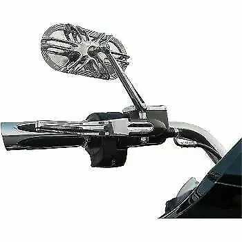 Arlen Ness Right Side Chrome Deep Cut Caged Series Mirror for Harley SOLD EACH