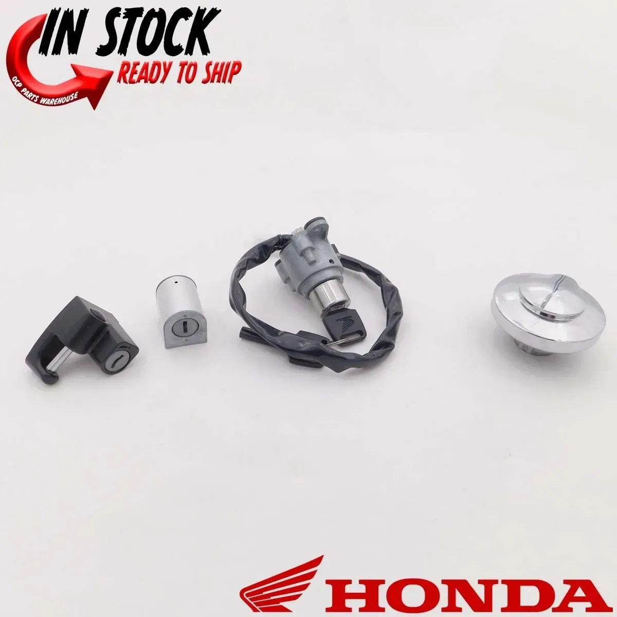 HONDA IGNITION SWITCH LOCK SET GAS CAP 2010-23 Shadow VT750C CA C2/B/F  OEM