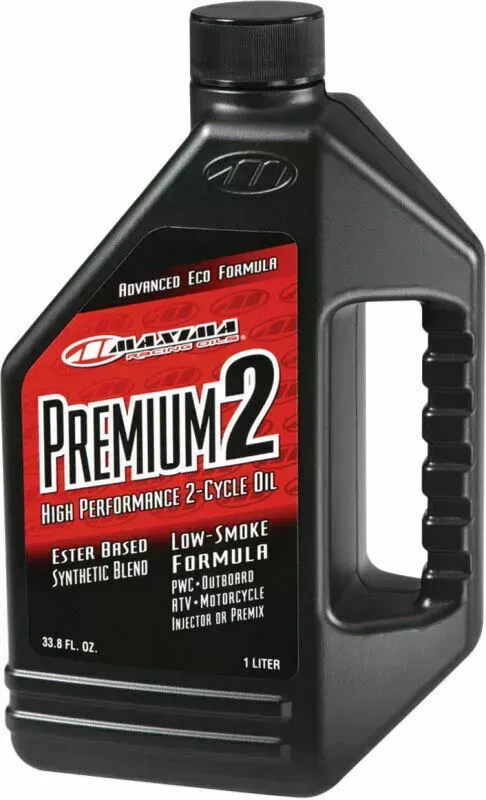 Maxima Racing Premium 2 Motorcycle, ATV 2-Stroke Injection/Premix Oil | 1 Liter