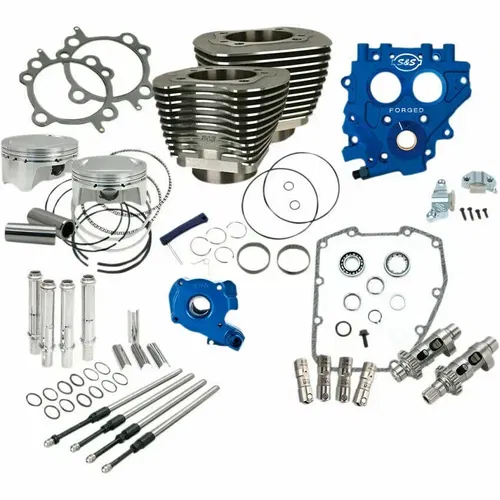 S&S Chain Drive Black 100" Big Bore Power Package Kit Harley Twin Cam 1999-2006