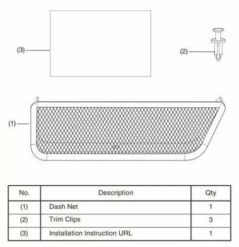 NEW OEM HONDA 2022-2024 PIONEER 1000 3P 5P DASH POCKET STORAGE NET 0SL60-HL4-A00