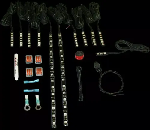 Custom Dynamics Wizard Engine LED Light Kit Blue For Indian 2040-2161