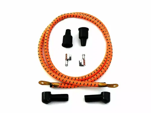Vintage Cloth Spark Plug Wire Kit for Harley Davidson by V-Twin