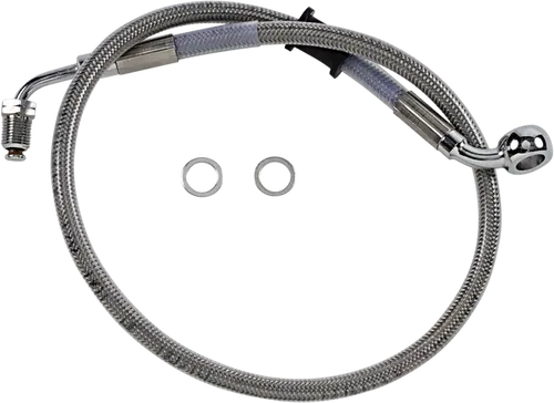 DRAG SPECIALTIES Brake Line - Front (Upper) - Stainless Steel 618604