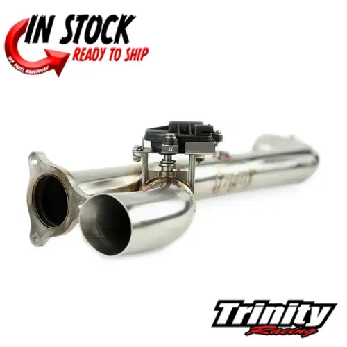 TRINITY SIDE PIECE HEADER PIPE W ELECTRONIC CUTOUT POLARIS 20-23 RZR PRO XP