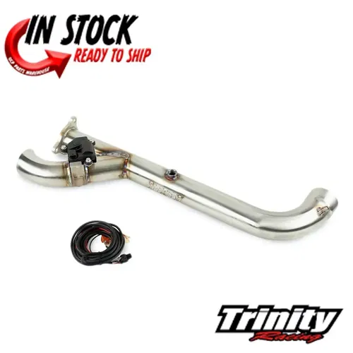 TRINITY SIDE PIECE HEADER PIPE W ELECTRONIC CUTOUT POLARIS 20-23 RZR PRO XP