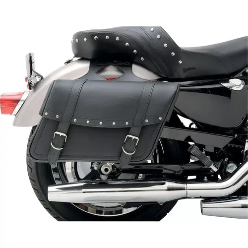 Saddlemen Riveted Highwayman Slant-Style Saddlebags Large Throw Over Mount