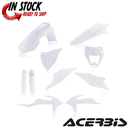 Acerbis Full Plastic Kit White 1403-3126