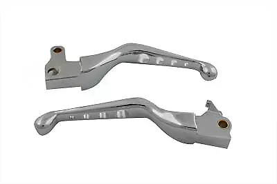 Chrome Drilled Hand Lever Set for Harley Davidson by V-Twin