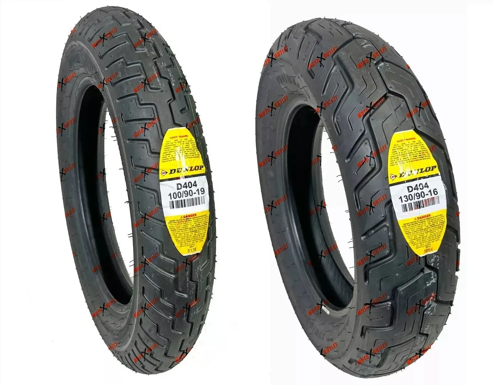 Dunlop Motorcycle Tires 100/90-19 Front 130/90-16 Rear D404 0305-0004 / 0306-000