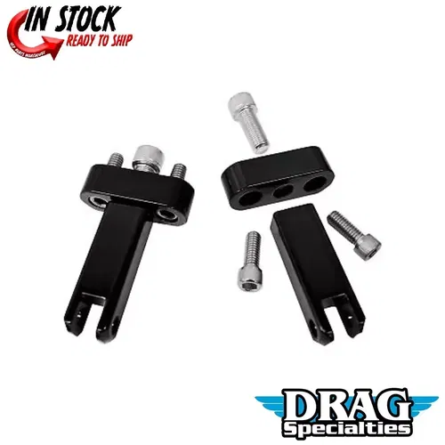 Drag Specialties 1620-1046 Black Rear Foot Peg Mounts for Harley Touring 93-20