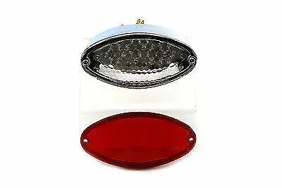 Chrome Cateye Stepped Design Tail Lamp for Harley Davidson by V-Twin