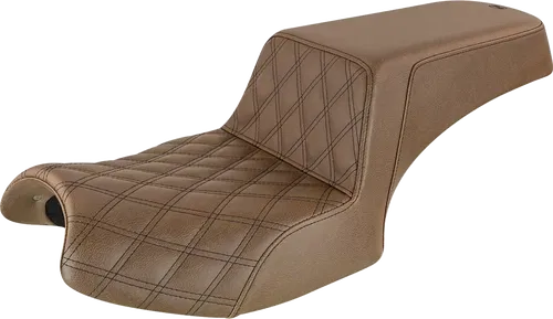 SADDLEMEN Step-Up Fits Seat - Front Lattice Stitch/Rear Smooth - Brown -
