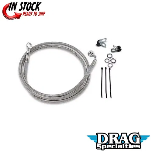 DRAG SPECIALTIES 1741-2661 Front +10" Extended Stainless Steel Brake Line Kit