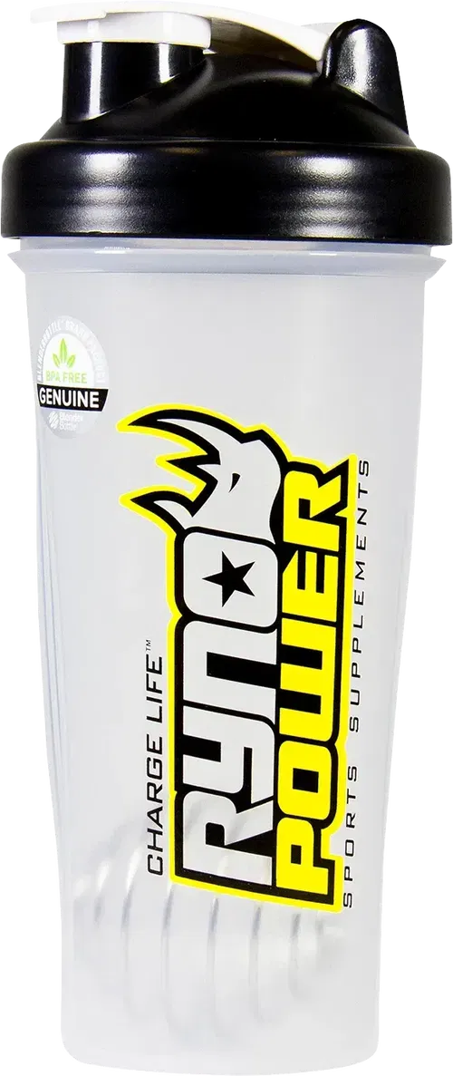 RYNO POWER Shaker Bottle - Clear - Fits 28 U.S. Fl Oz. BB-BOTTLE-CLR