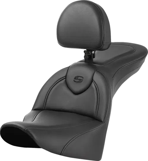SADDLEMEN Roadsofa* Fits Seat - With Backrest - Plain - FL 818-33-187BR