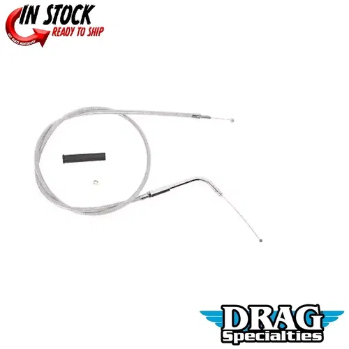 Drag Specialties 0651-0113 Stainless Braided Idle Cable