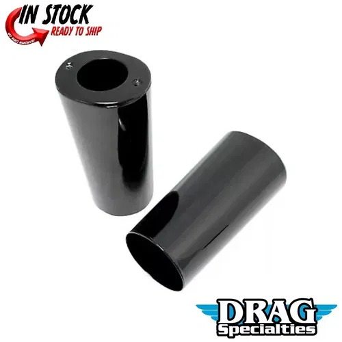 Drag Specialties 0411-0044 Black Fork Slider Covers 99-13 Touring 00-17 FLST