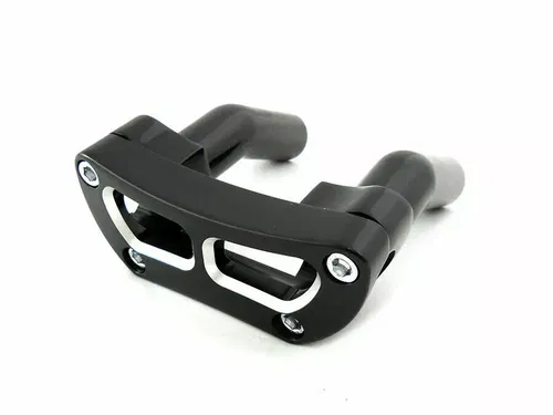 Cutout Design Riser Top Clamp Black for Harley Davidson by V-Twin