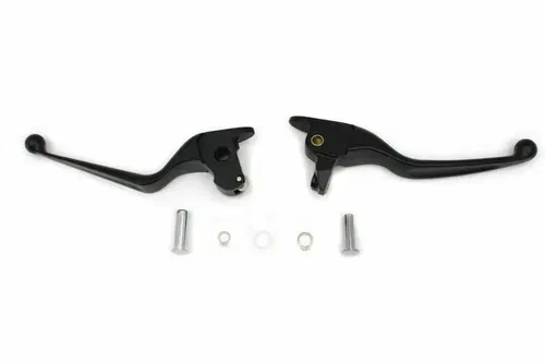 Black Hand Lever Set for Harley Davidson by V-Twin