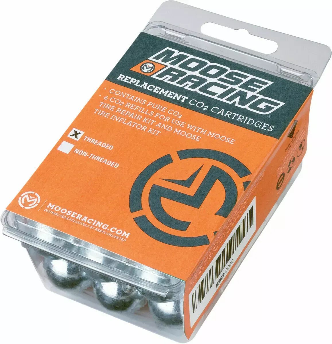 Moose Racing CO2 Replacement Cartridges (6) pack 16 gram Threaded 0363-0060