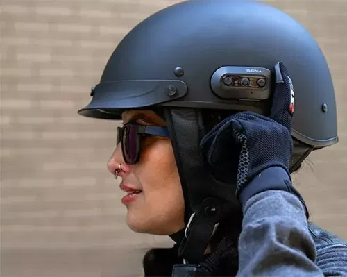 NEW! Sena Cavalry 2 Mesh 2.0 Intercom Enabled Half Motorcycle Helmet - Pick Size