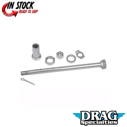 Drag Specialties 0214-0580 Chrome Rear Axle Kit for 67-72 Big Twin (11.1875")
