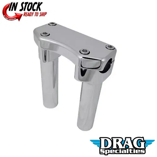 Drag Specialties 0602-0592 Chrome 6" Handlebar Riser Top Clamp Kit for 1" Harley