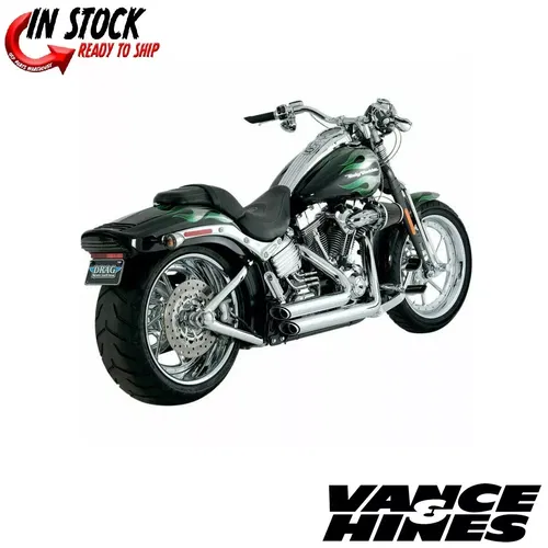 Vance & Hines Chrome Shortshots Staggered Exhaust Harley Softail 1986-2011 17221