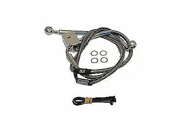 Stainless Steel Rear Brake Hoses 20  and 19-1/2 for Harley Davidson by V-Twin