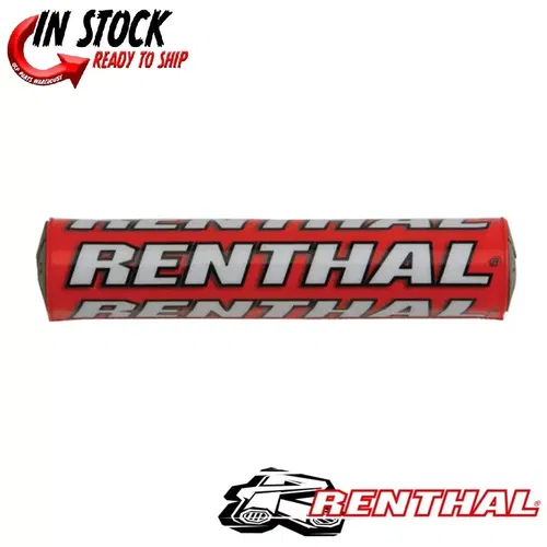 RENTHAL 8.5 ATV/MX Motorcycle Handlebar SX Crossbar Bar Pad Red Mini