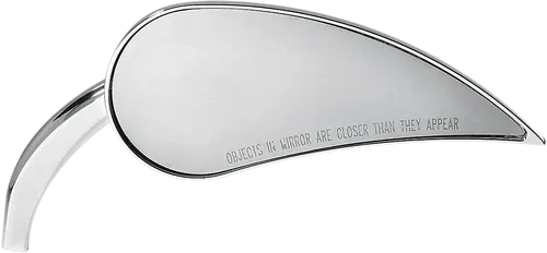 ARLEN NESS Mirror - Rad III - Side View - Teardrop - Chrome - Right 13-091
