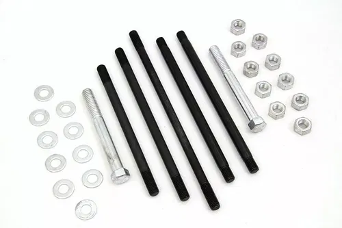 Motor Case Bolt Kit Stock Cadmium for Harley Davidson by V-Twin