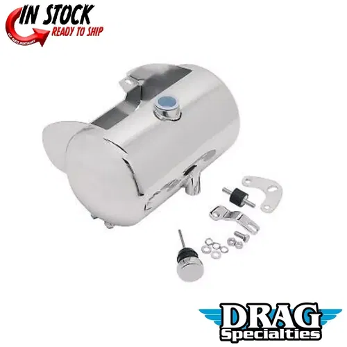 Drag Specialties 0710-0021 Chrome Custom Oil Tank for 84-99 Softail