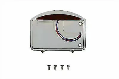 Chrome Slice LED Tail Lamp License Plate Assembly for Harley Davidson by V-Twin