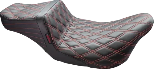 LE PERA Tailwhip Fits Seat - Double Diamond W/ Red Thread - Black - FL '08-'24
