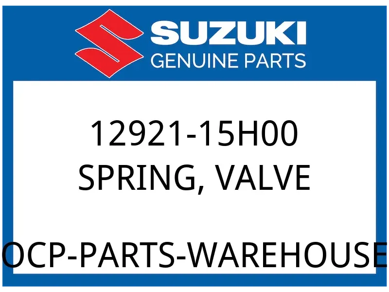 Suzuki OEM Part 12921-15H00 SPRING, VALVE