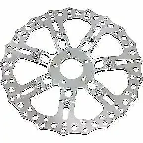 Arlen Ness 14" Chrome 7 Valve Front Floating Brake Rotor for Ness 6-Piston
