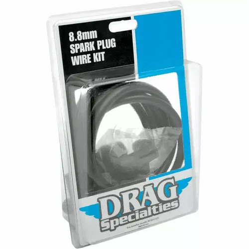 Drag Specialties Black 8.8mm Spark Plug Wire Set Universal Harley Dual Plug