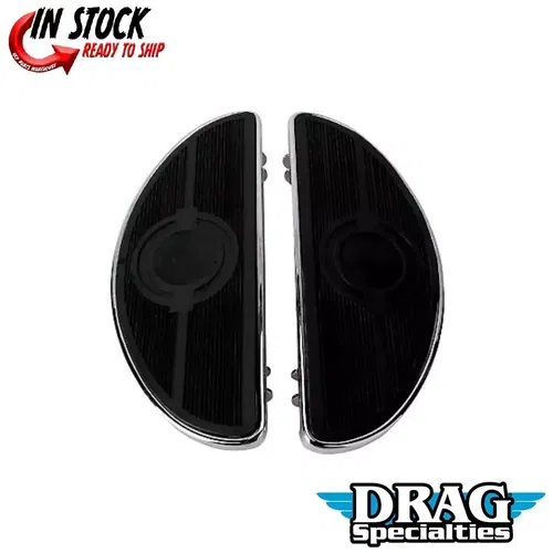 Drag Specialties 1621-0161 Vintage Half-Moon Style Floorboards for Harley Driver