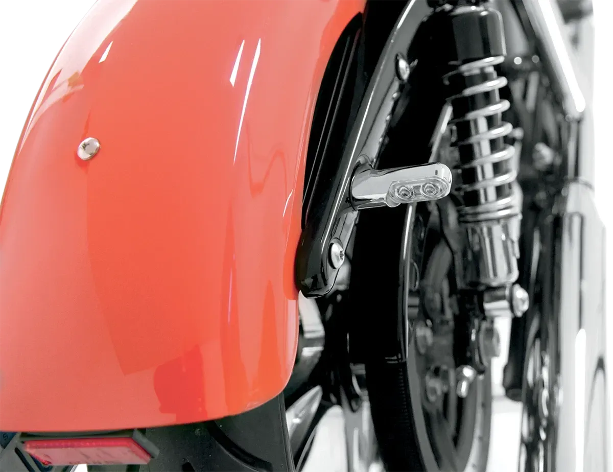 ARLEN NESS Marker Lights - Amber/Rear - Chrome Fits 12-743