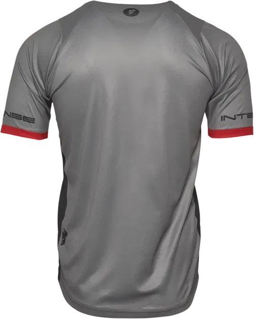 THOR Intense Team Short-Sleeve Jersey - Black/Heather Gray - Large 5120-0059