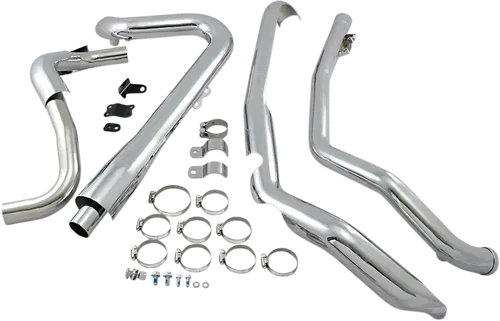 COBRA True Dual Headpipes - Chrome - Dresser 6257