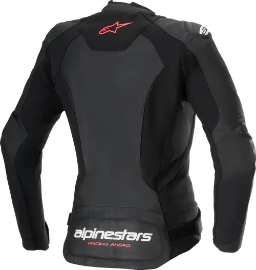ALPINESTARS Stella Faster v3 Leather Jacket - Black/White Fluo/Coral - US 10 /