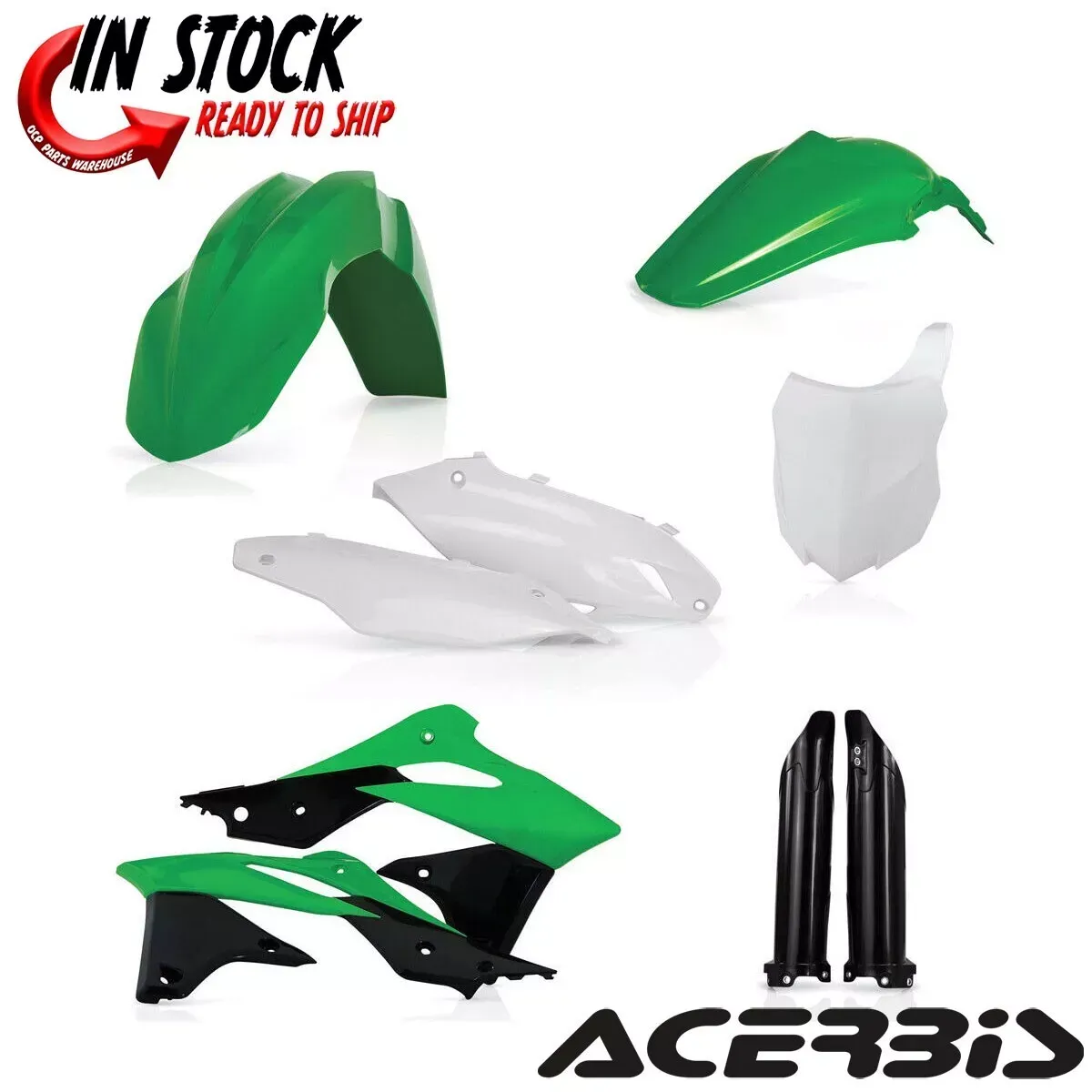 Acerbis Full Plastic Kit Kawasak Original 2016 1403-1934